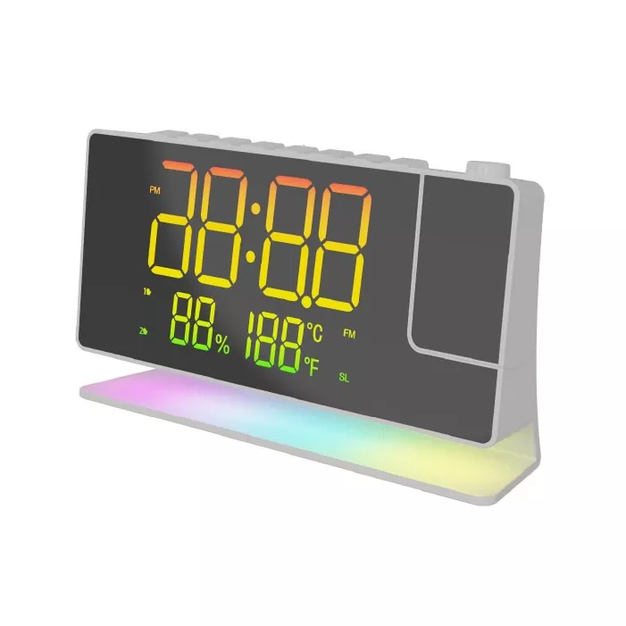 Projection de radio-réveil numérique